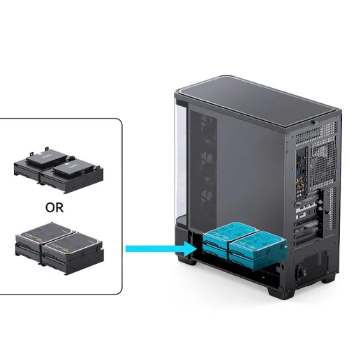 CASE PC JONSBO TK-5 BLACK– Mid Tower ATX